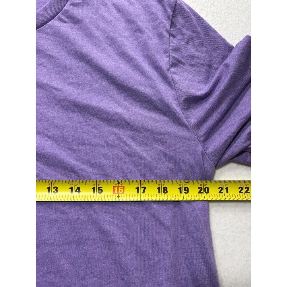 Bella + Canvas 3001 Mens Large Purple Crew Neck Short Sleeve Basic Tee Shirt